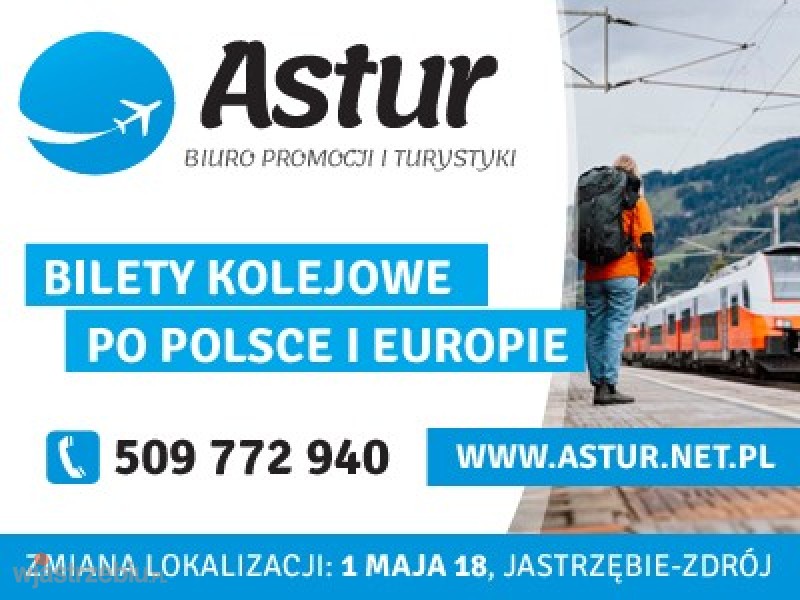 Bilety kolejowe - sprzedaż stacjonarna - Biuro Astur
