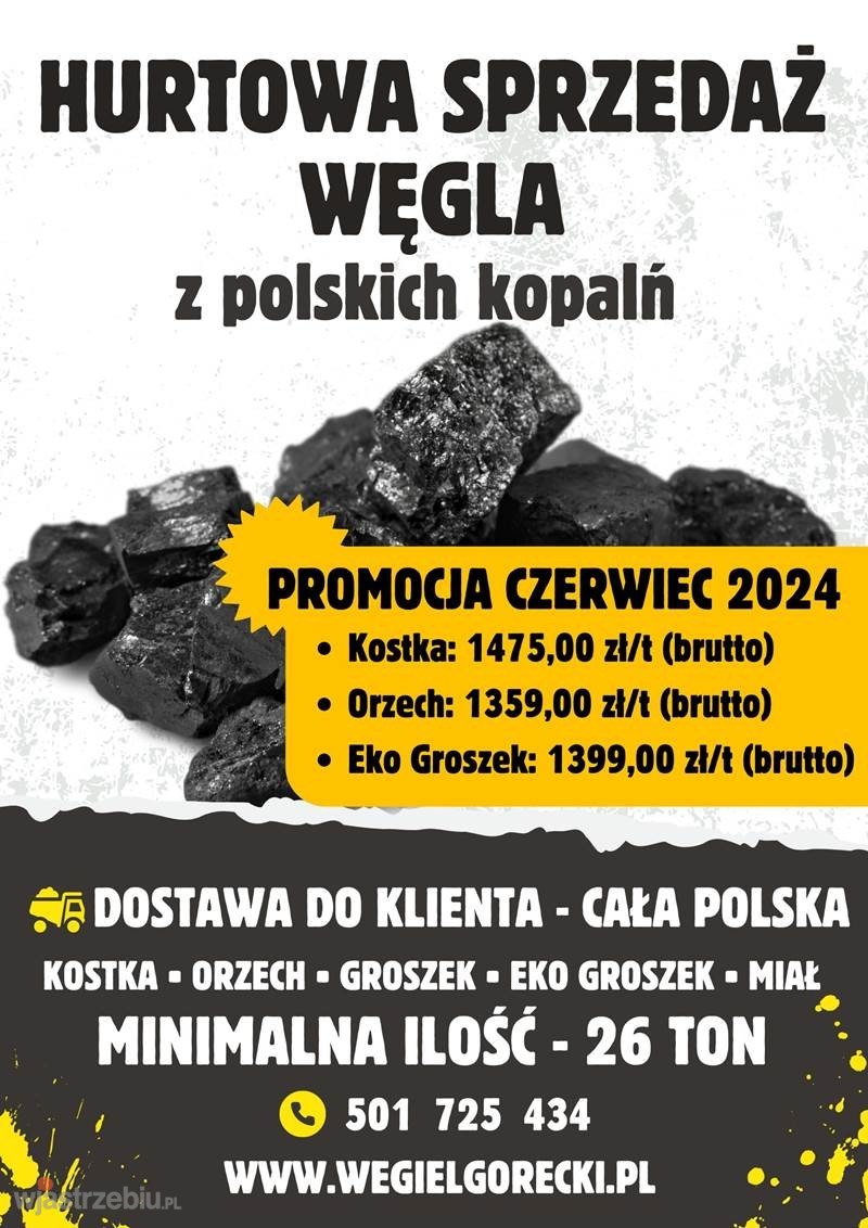 Hurt Węgiel / Polskie kopalnie/ Promocja czerwcowa