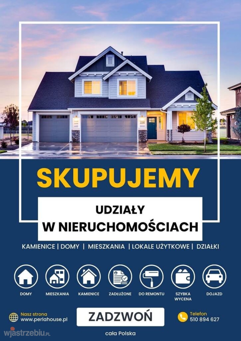 KUPUJEMY UDZIAŁY, SKUP WSPÓŁWŁASNOŚCI , SKUP UDZIA