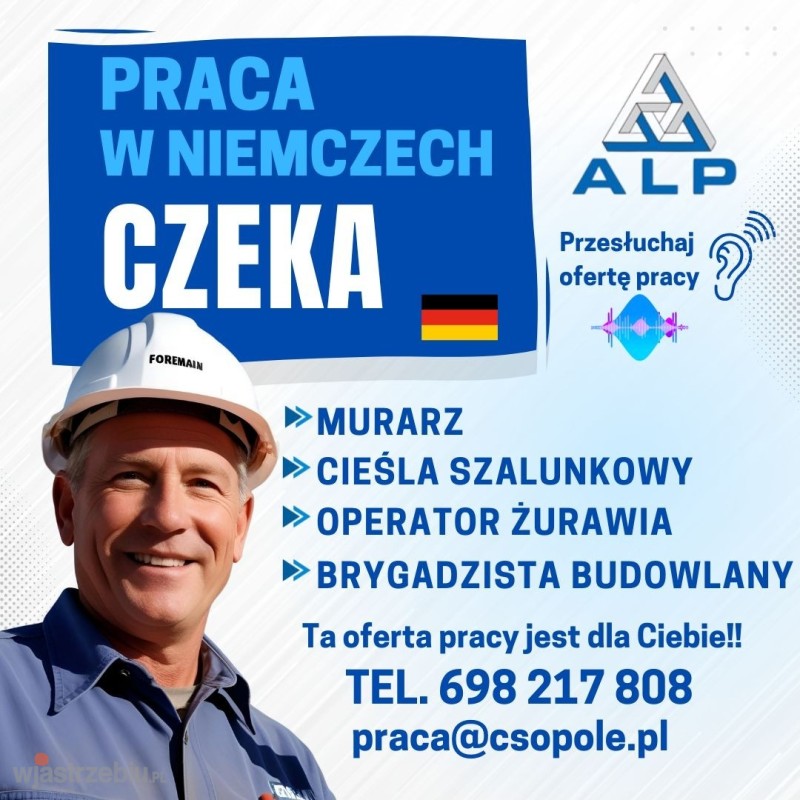Murarze i cieśle praca w Niemczech