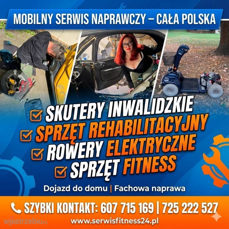 Naprawy skuterów inwalidzkich, rowerów i sprzętu r