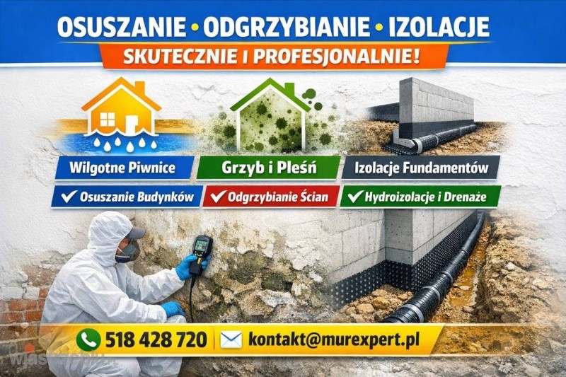 Izolacja pozioma: Podcinka fundamentów i iniekc...