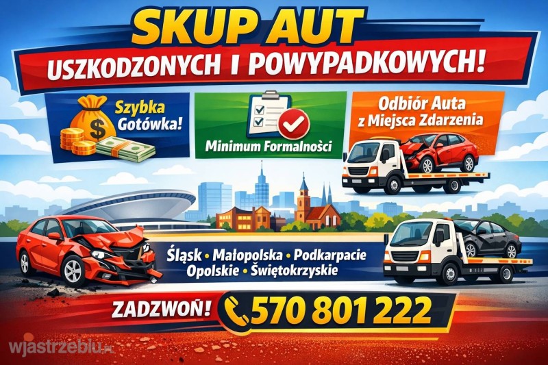Skup aut uszkodzonych, aut powypadkowych z DOJA...