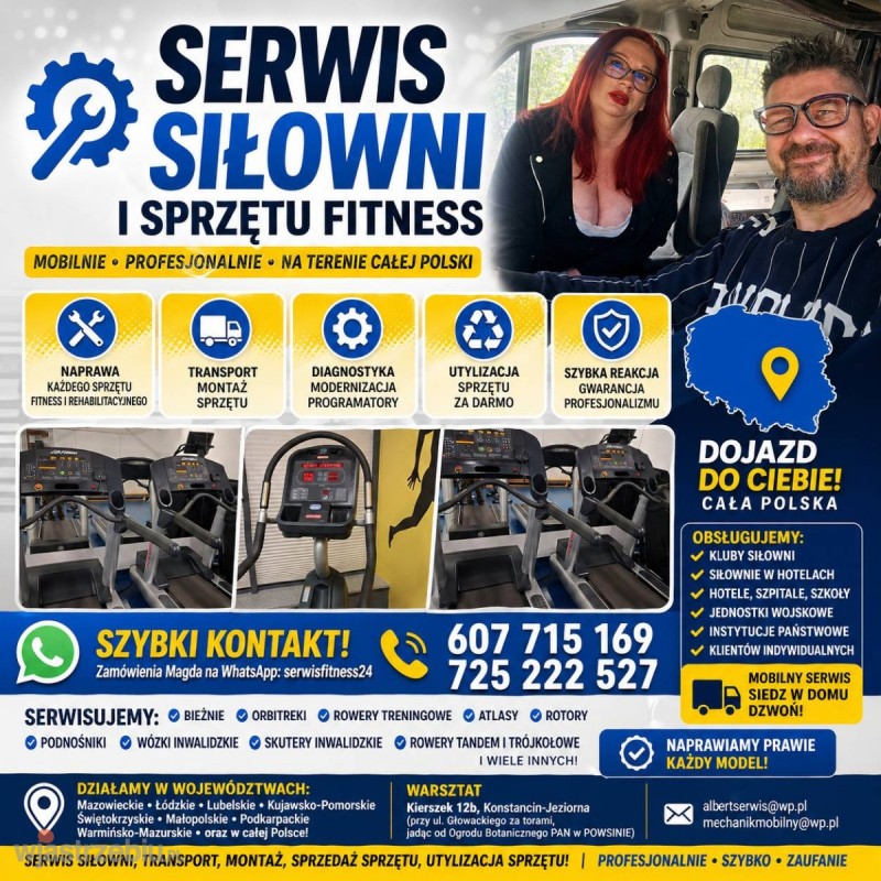 Serwis siłowni Polska Warszawa Polska Łódź Lublin Kielce ...