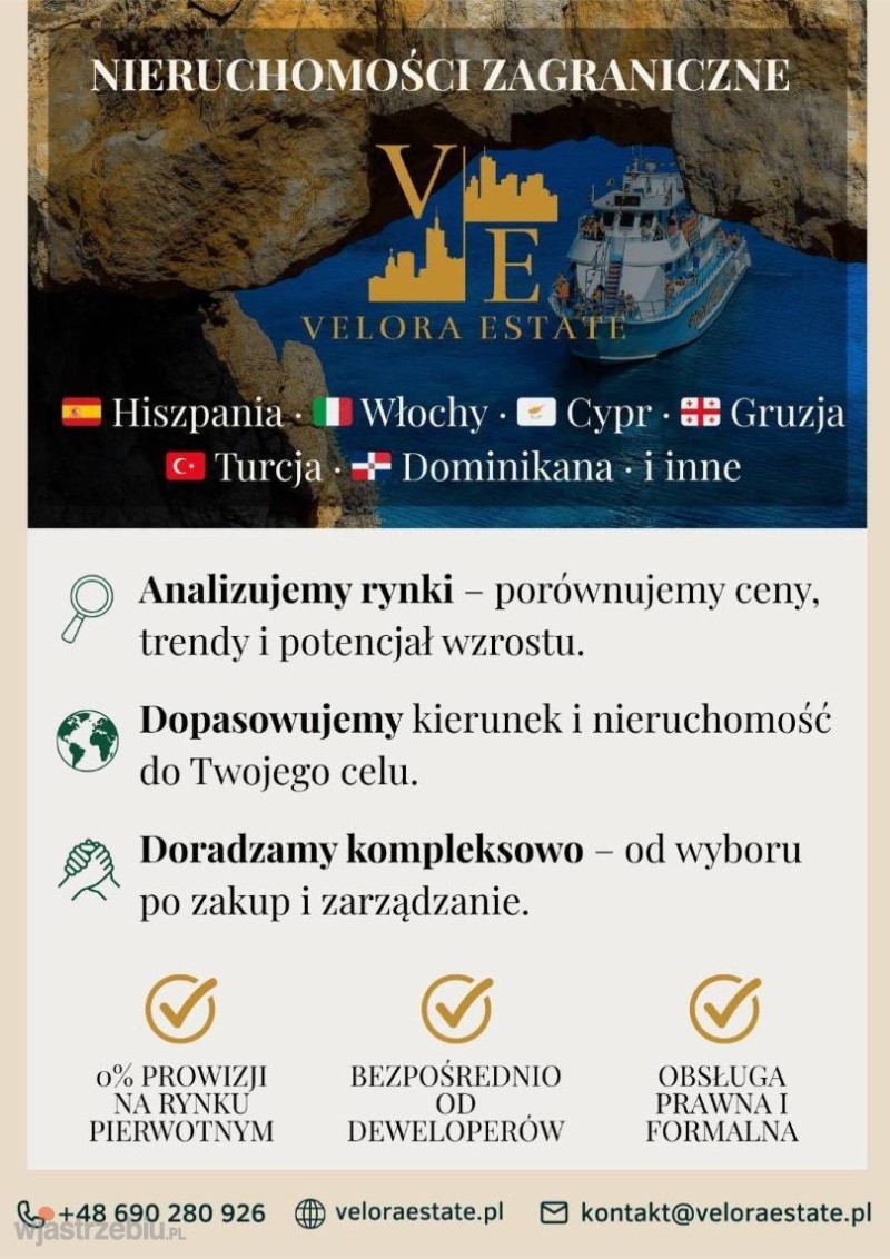 Nieruchomości za granicą - bez prowizji, zakup od dewelopera