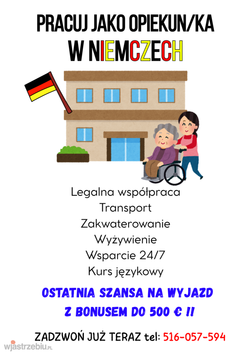 Praca OPIEKA NIEMCY | Sprawdzone zlecenia Atrakcyjne stawki